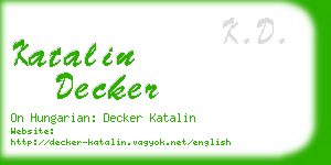 katalin decker business card